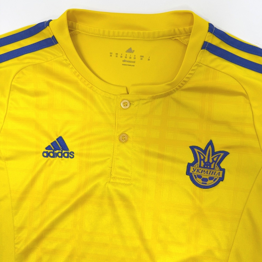 Adidas Ukraine National Team Soccer Jersey Youth Size 22‎ Small Climacool